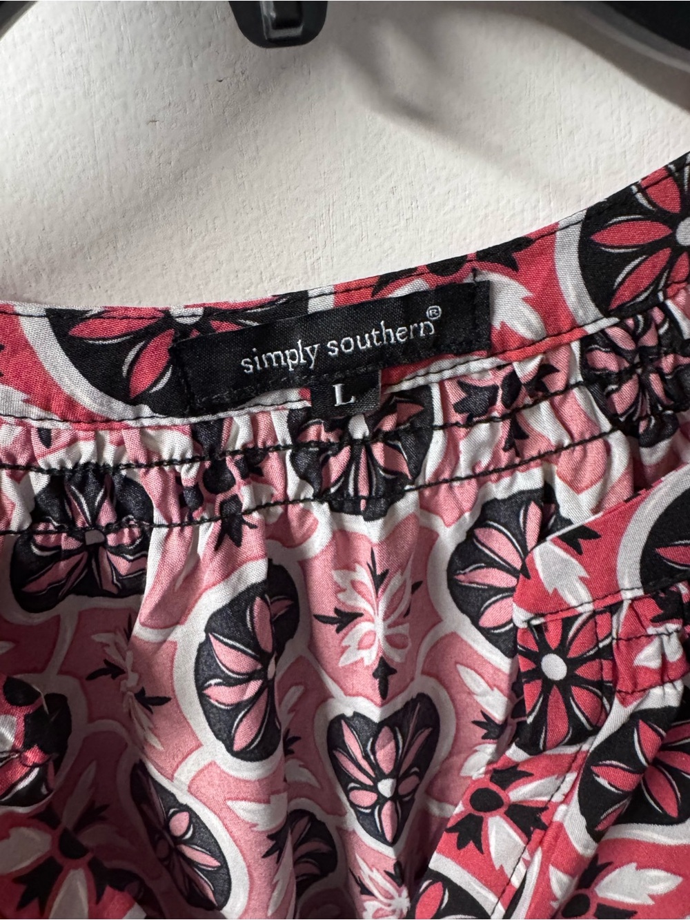 Simply Southern Pink & Black Printed Tunic Top - Picture 2 of 2